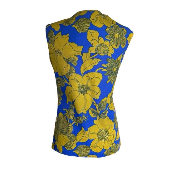 Diego New York Vintage Brocade Vest Floral Gold Closure Size S/M - Picture 5 of 13